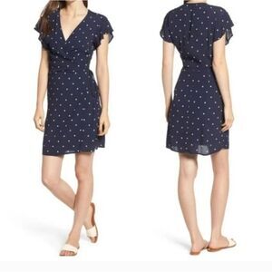 Rails Medium Dress Navy Polka Dot Short Dress